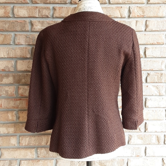 Coldwater Creek 3/4 Sleeve Wool Blend Blazer. - Picture 6 of 9